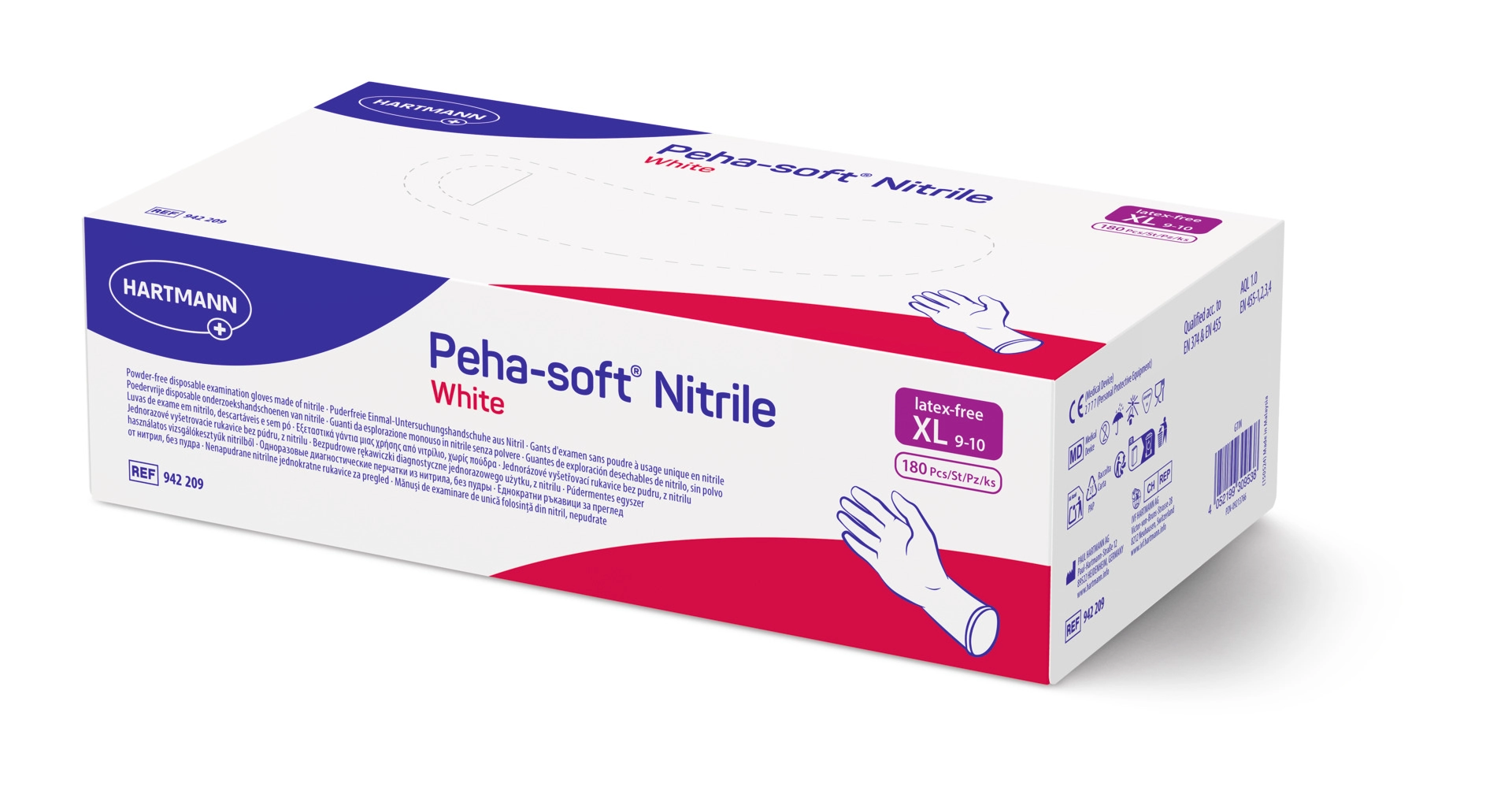 Peha-soft Nitrile white Extra Large, puderfrei, unsteril 180 Stück