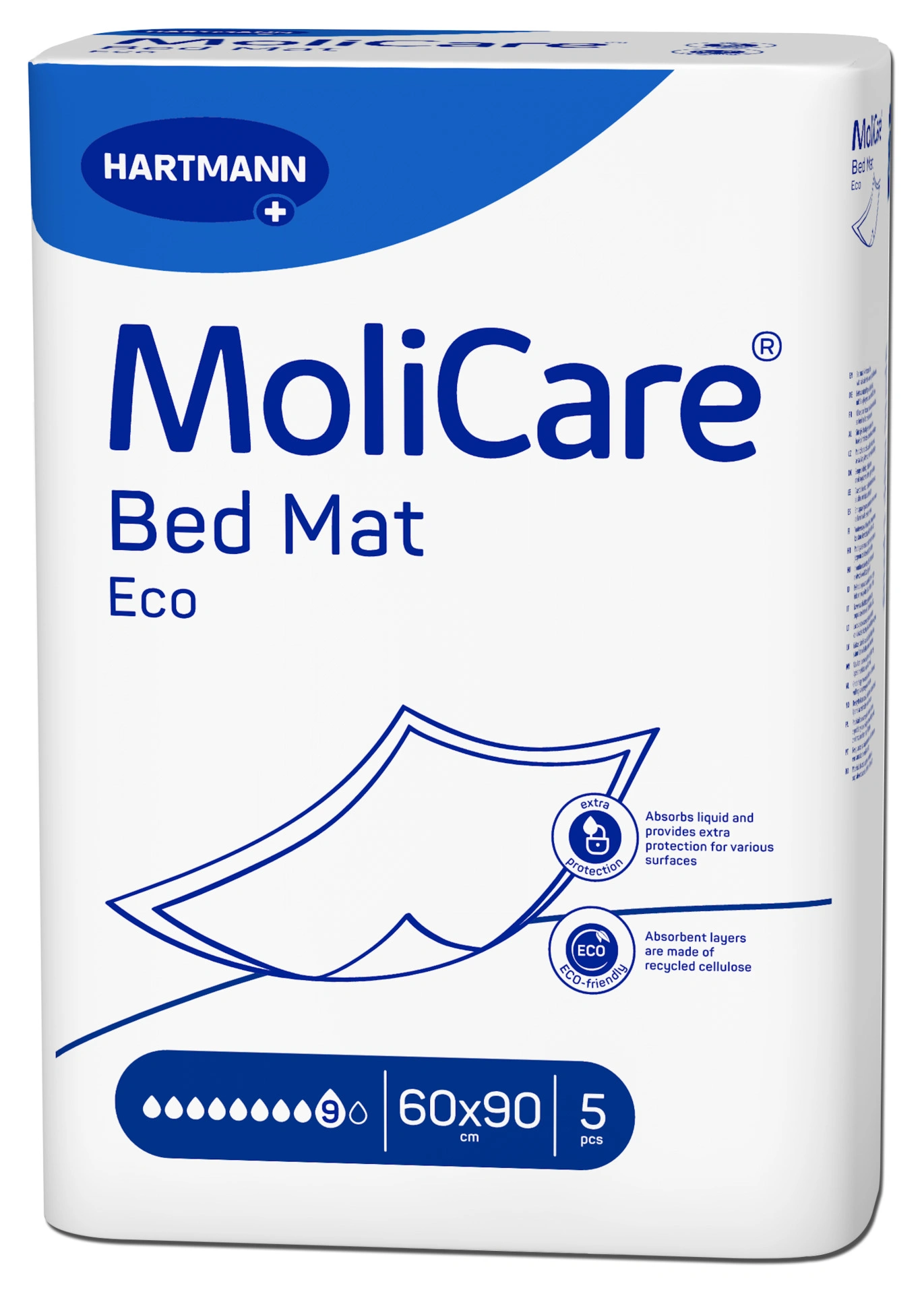 MoliCare Bed Mat Eco 9 Tropfen (20 Lagen) 5 Stück