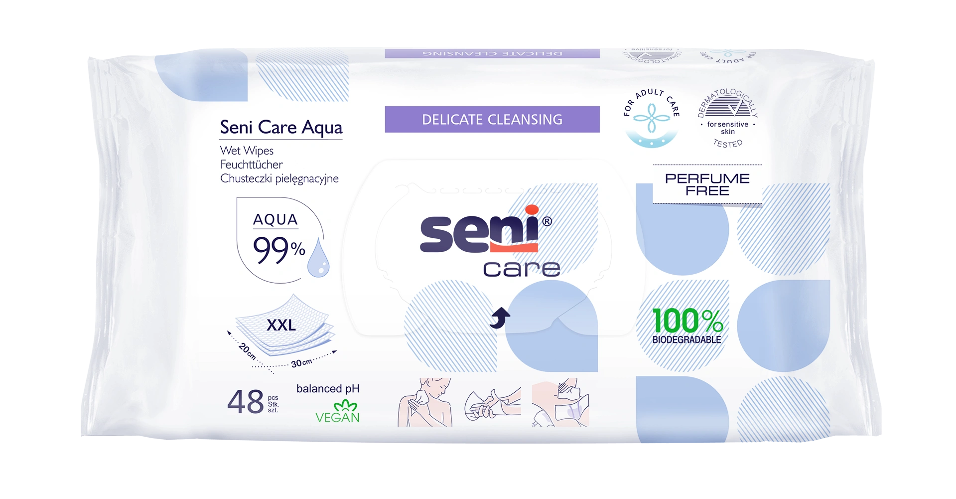 Seni Care Feuchttücher Aqua 48 Stück