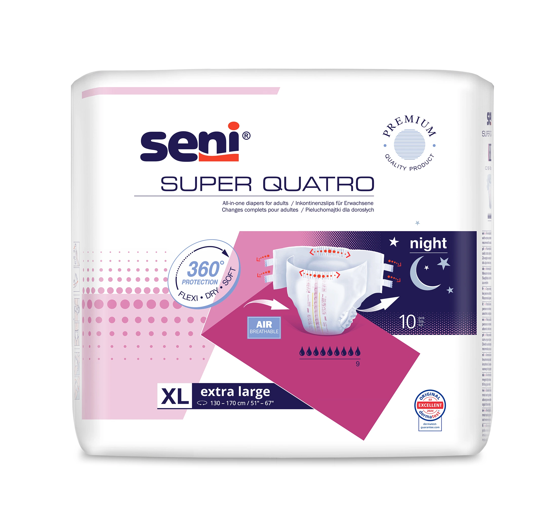 Super Seni Quatro Extra Large 10 Stück