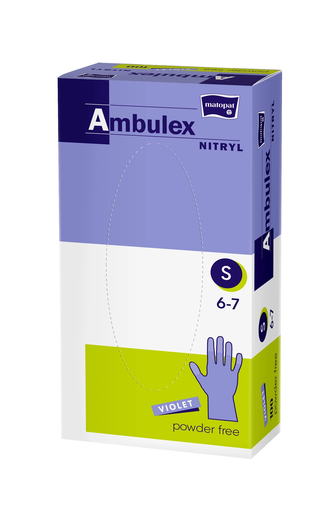 Ambulex Handschuhe Nitryl, Ungepudert Violett Small 100 Stück